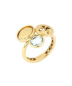 Anelli Tavanti Jewels | Anello Luna Tre Charm Con Topazio