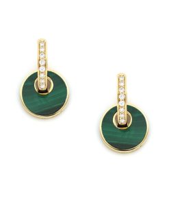 Orecchini Tavanti Jewels | Orecchini Giove Malachite E Diamanti