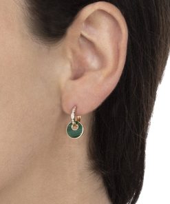 Orecchini Tavanti Jewels | Orecchini Giove Malachite E Diamanti