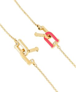 Collane Tavanti Jewels | Collana Lunga Legami Smalto Rosa/Bianco