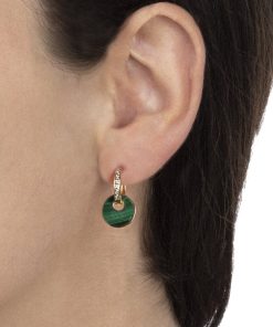 Orecchini Tavanti Jewels | Orecchini Giove Grandi Malachite E Diamanti