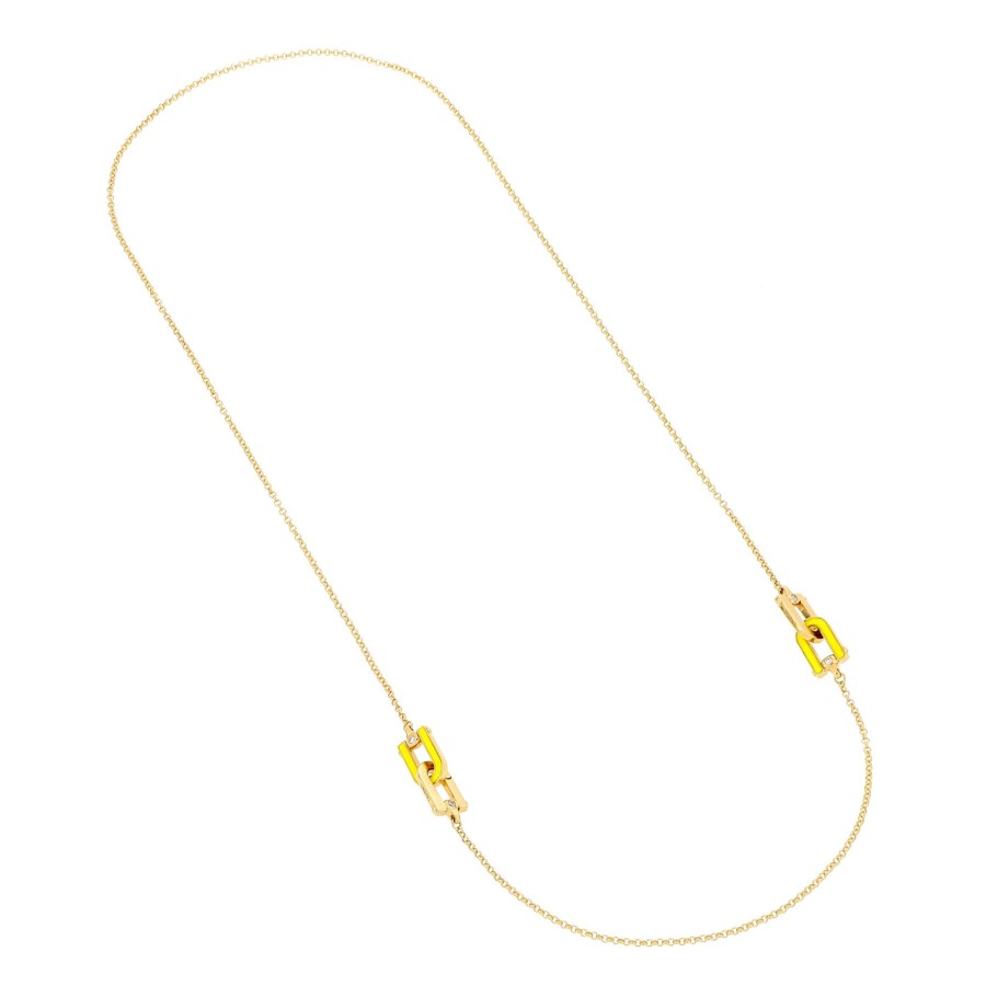 Collane Tavanti Jewels | Collana Lunga Legami Smalto Giallo