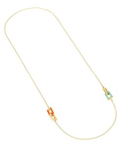 Collane Tavanti Jewels | Collana Lunga Legami Smalto Arancio/Acquamarina