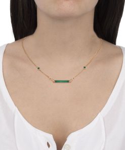 Collane Tavanti | Collana Unica Malachite E Diamanti