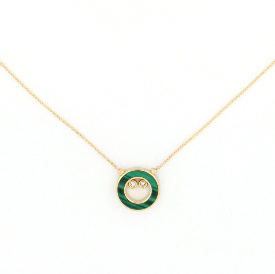 Collane Tavanti | Collana Essenza Malachite E Diamanti