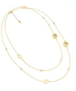 Collane Tavanti | Collana Essenza 100 Cm Oro Lucido E Diamanti