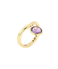 Anelli Tavanti Jewels | Anello Luna Con Charm Grande Ametista Viola