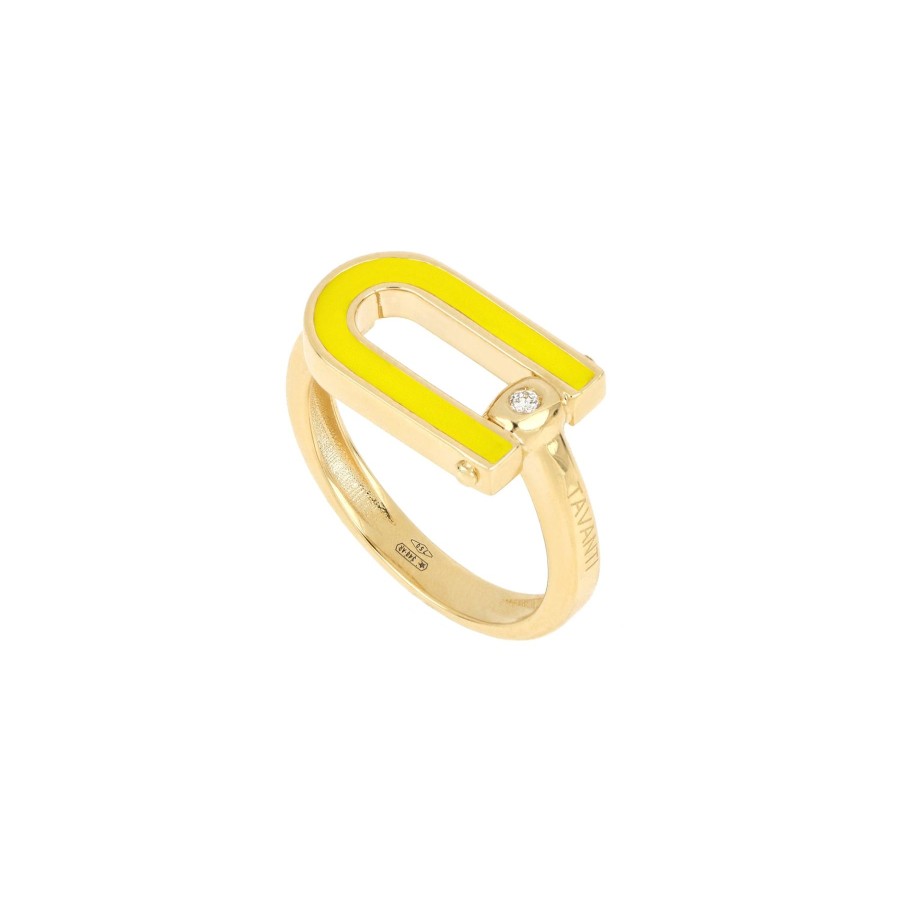 Anelli Tavanti Jewels | Anello Legami Smalto Giallo