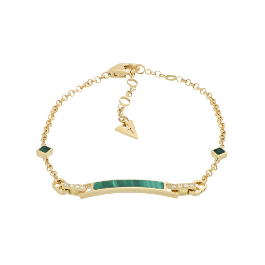 Bracciali Tavanti | Bracciale Unica Malachite E Diamanti