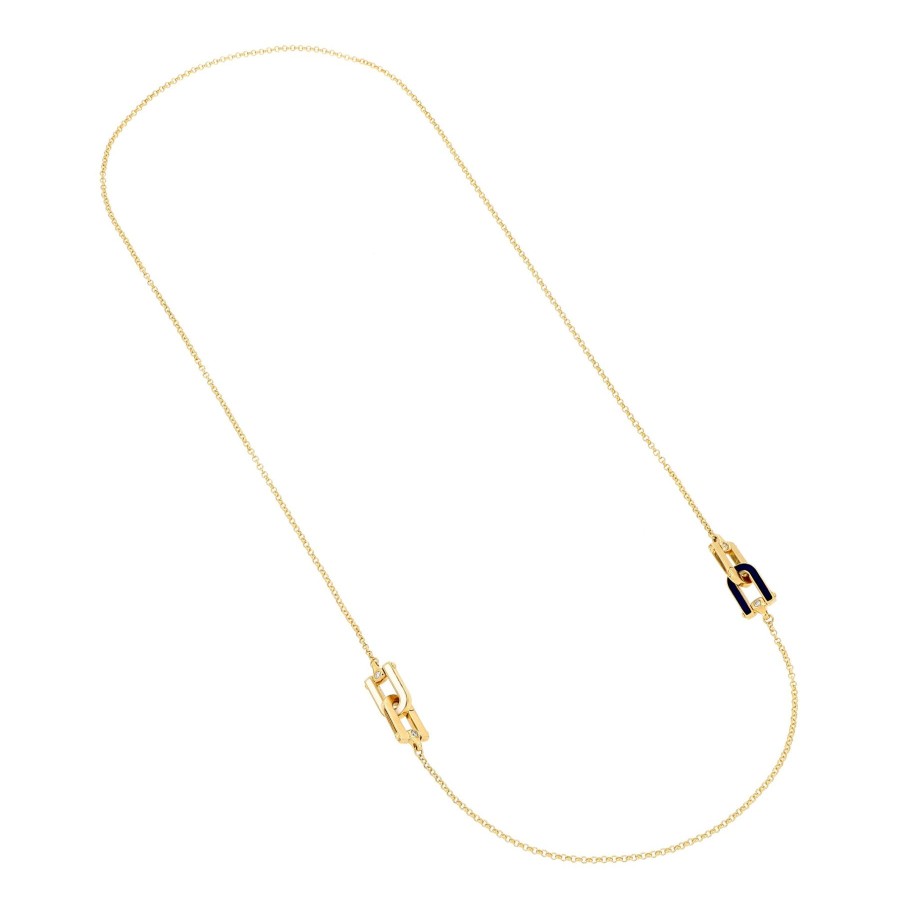 Collane Tavanti Jewels | Collana Lunga Legami Smalto Blu/Bianco