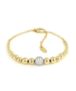 Bracciali Tavanti Jewels | Bracciale Universo Medio Sfere A Scalare Oro Giallo Lucido Con Diamanti