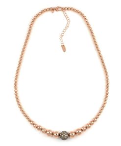 Collane Tavanti Jewels | Collana Universo Grande Con Sfere A Scalare Oro Lucido Rosa Con Diamanti