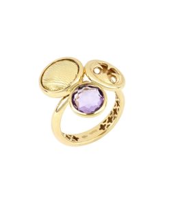 Anelli Tavanti Jewels | Anello Luna Tre Charm Con Ametista Viola