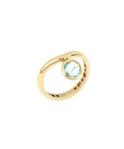 Anelli Tavanti Jewels | Anello Luna Con Charm Topazio Azzurro