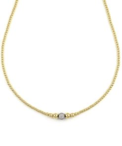 Collane Tavanti Jewels | Collana Universo Sfere A Scalare Oro Lucido Giallo Con Diamanti