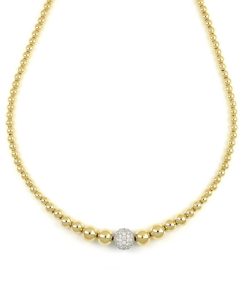 Collane Tavanti Jewels | Collana Universo Grande Con Sfere A Scalare Oro Lucido Giallo Con Diamanti