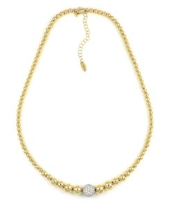 Collane Tavanti Jewels | Collana Universo Grande Con Sfere A Scalare Oro Lucido Giallo Con Diamanti