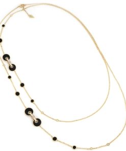 Collane Tavanti Jewels | Collana 120 Cm Giove Onice E Diamanti