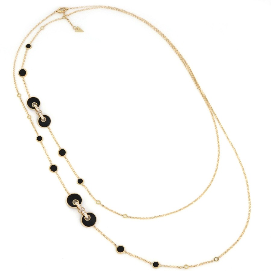 Collane Tavanti Jewels | Collana 120 Cm Giove Onice E Diamanti