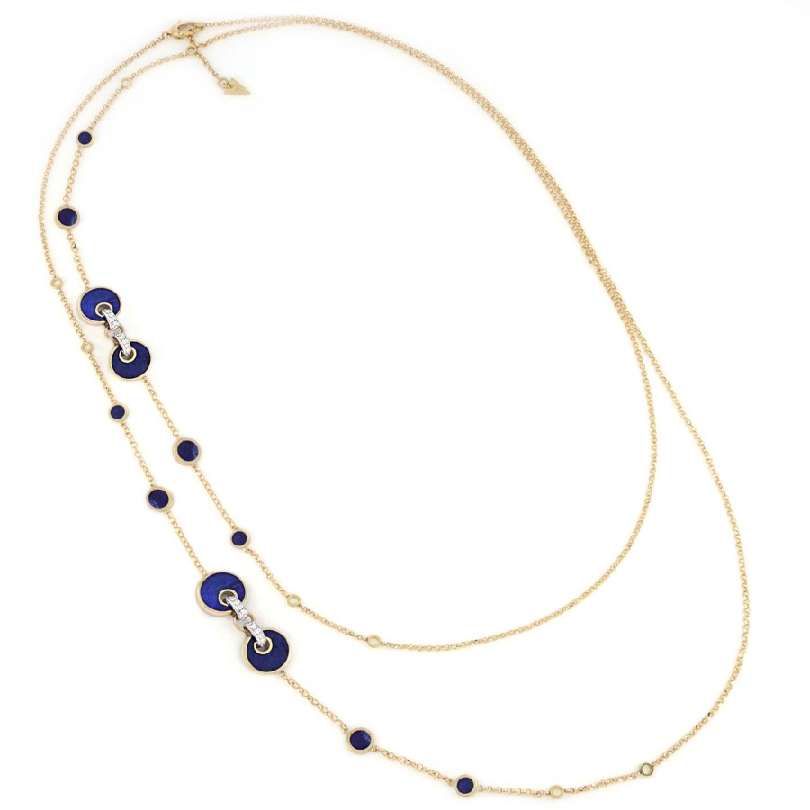 Collane Tavanti Jewels | Collana 120 Cm Giove Lapislazzuli E Diamanti