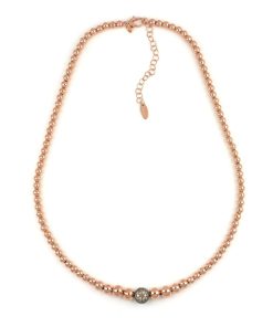 Collane Tavanti Jewels | Collana Universo Media Sfere A Scalare Oro Lucido Rosa E Diamanti